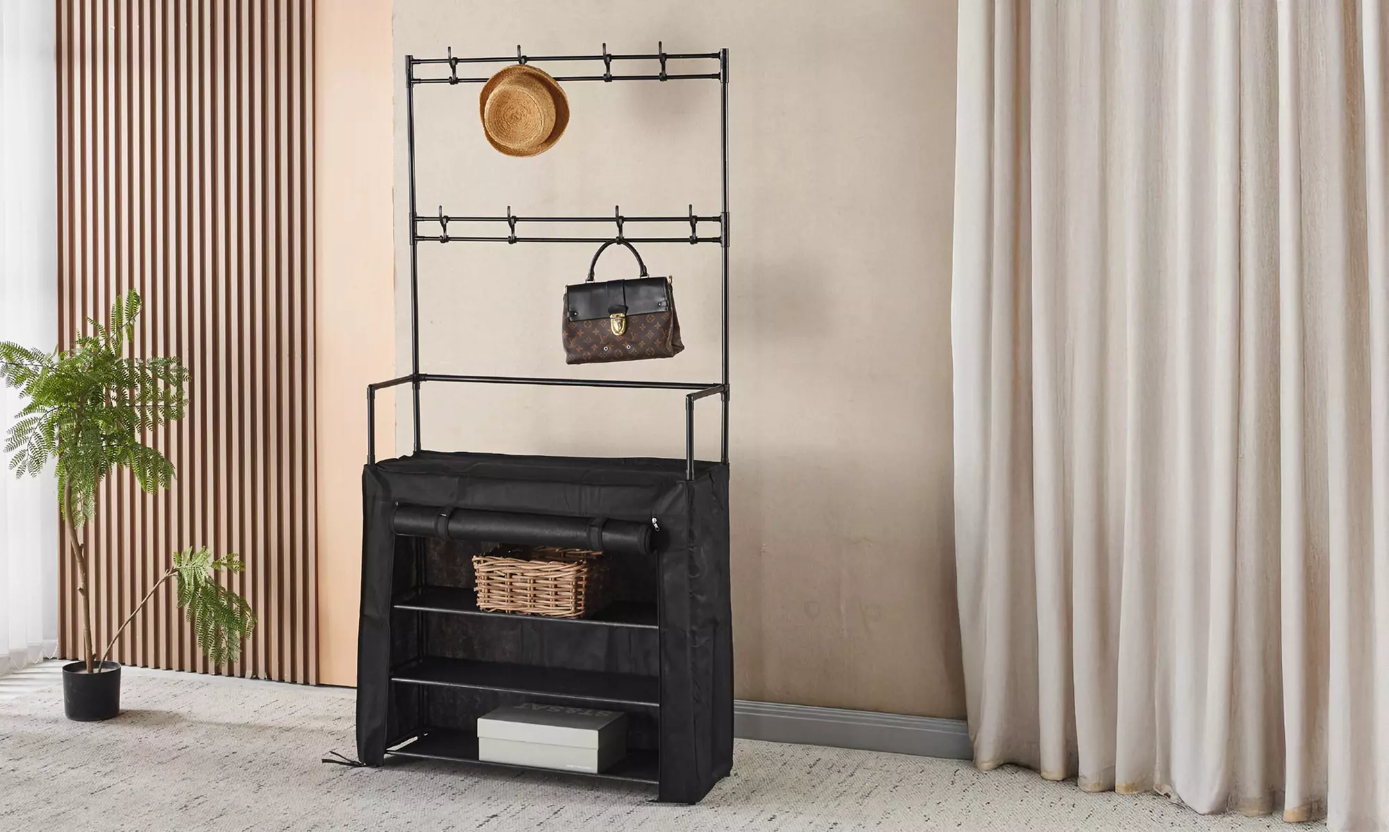 Multifunktionales Schuhregal & Garderobenständer