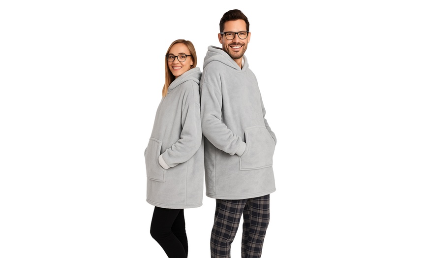 Image 4: Pull plaid à capuche Bill Tornade