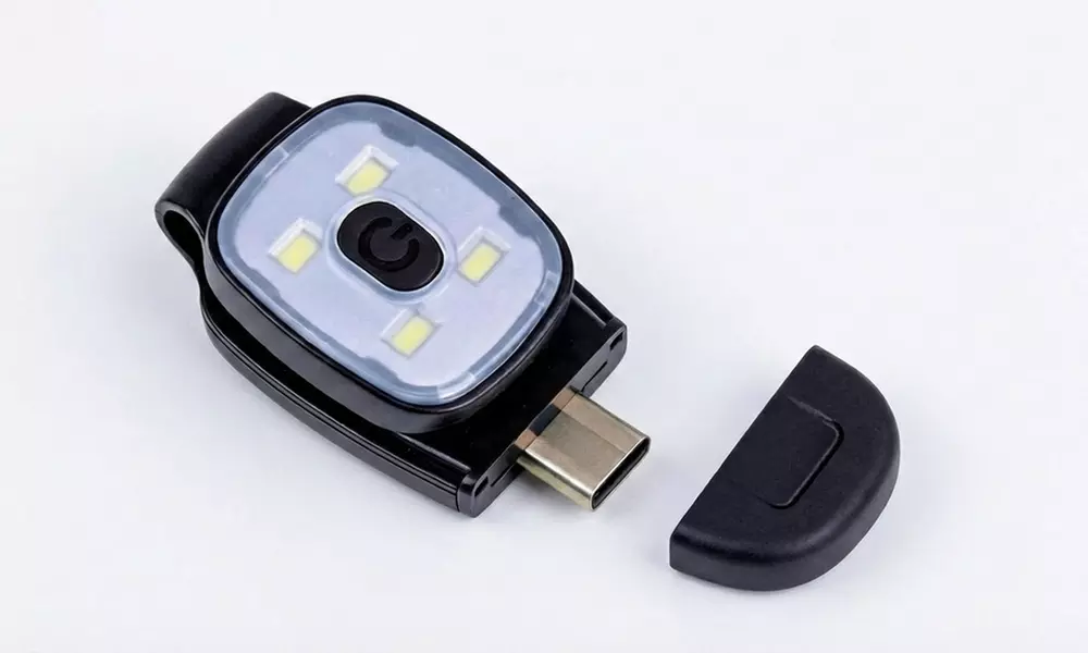 2x USB-aufladbare LED-Kappenlampen mit Clip