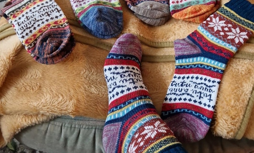 Image 5: 10x Bunte Thermo-Socken für Damen