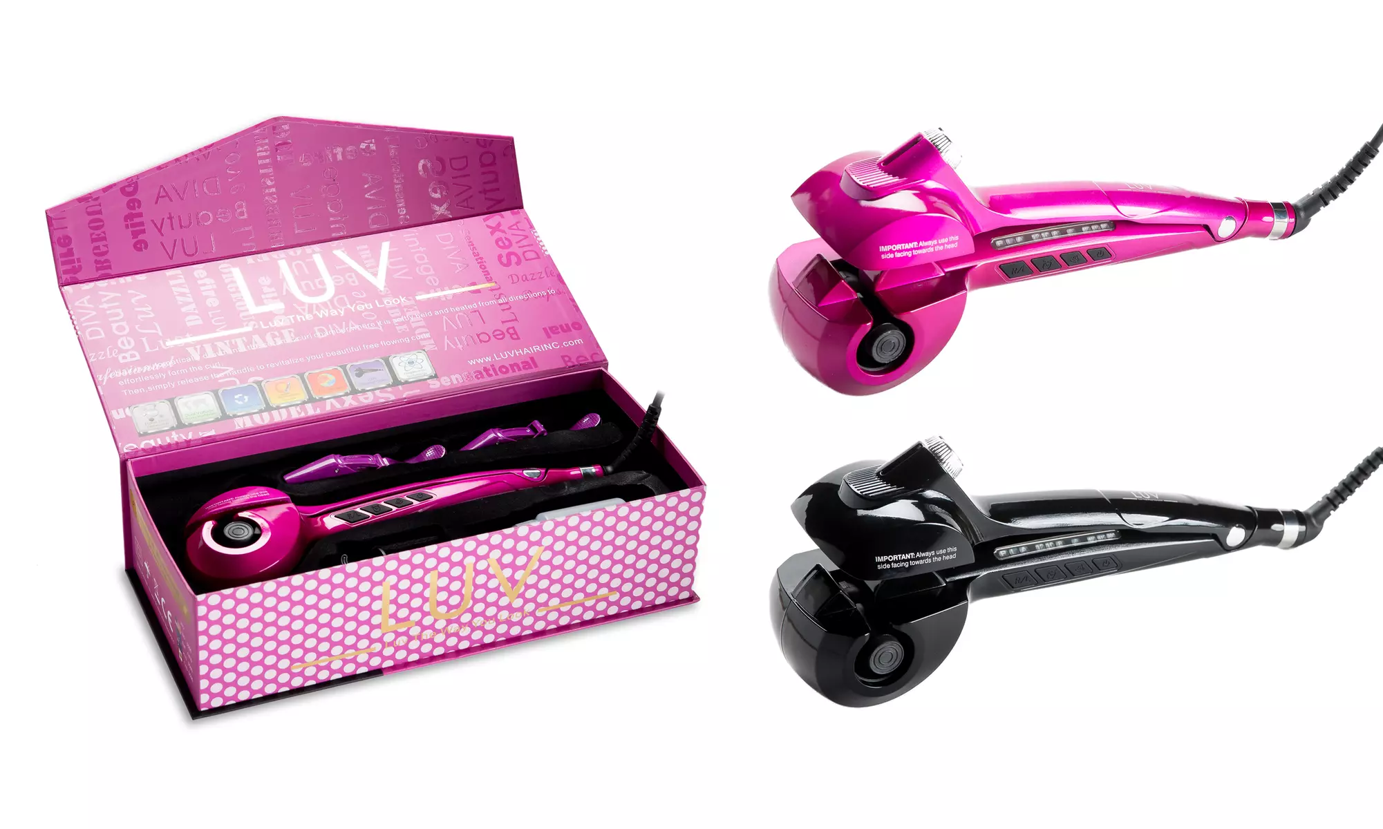 Luv Hair Professional Automatic Steam Hair Curler - Primary Image