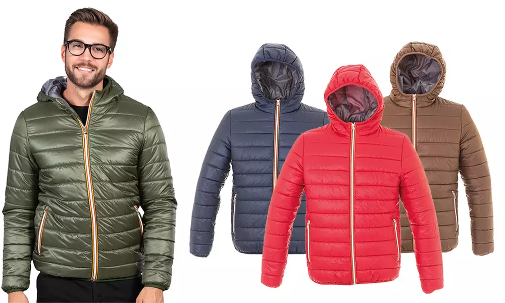 Piumino Uomo Imbottito 200GR Effetto Piuma, disponibile in vari colori e dalla S alla 3XL - Primary Image