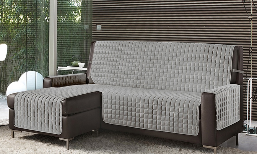 Image 18: Omkeerbare gewatteerde bankhoes