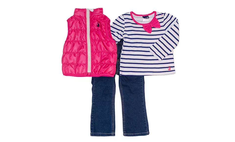 Rugged Bear Toddler Microfleece or Puffer Vest 3-Piece Sets - Second Medium