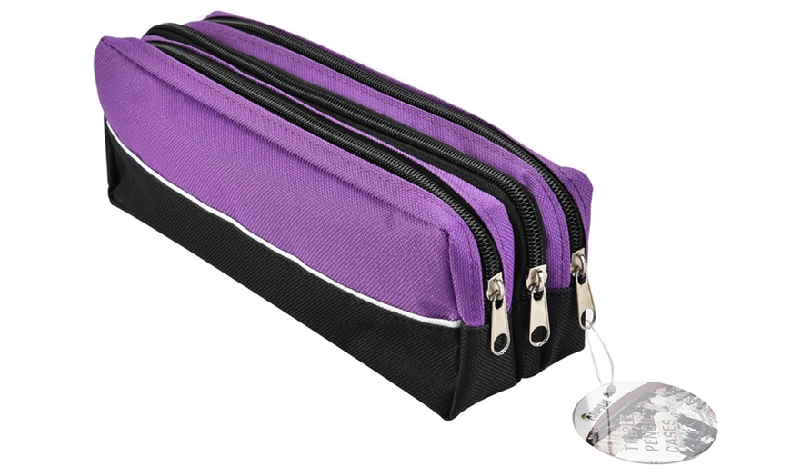 Image 3: Double-&Triple-Pocket Pencil Case