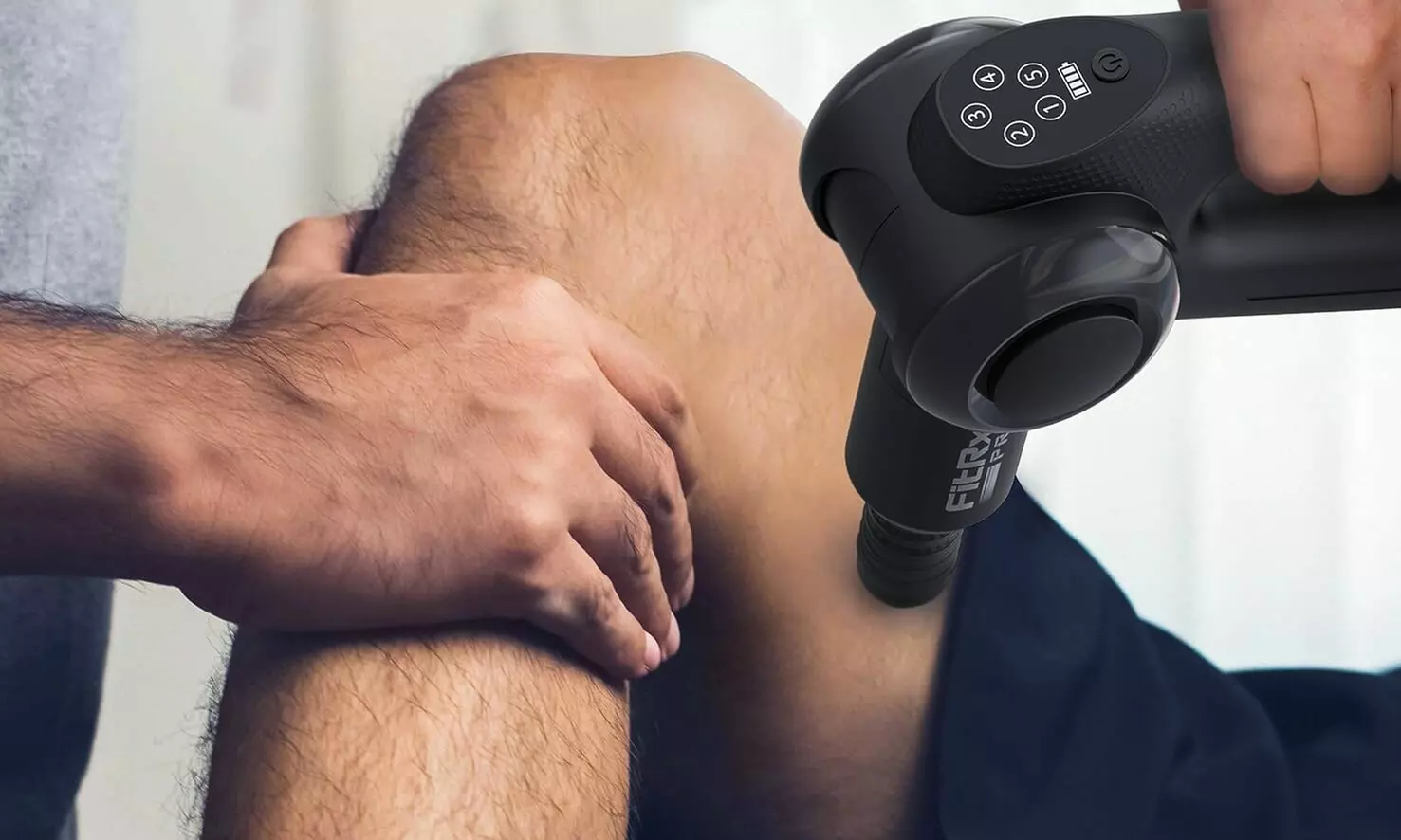 FitRx Pro Handheld Therapeutic Percussion Massage Gun with 5 Speed Settings 