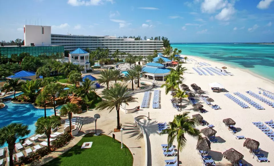 ✈ 4-Night Meliá Nassau Beach Vacation with Airfare. Price/Person Based on Double Occupancy. Two Groupons Required. - Primary Image