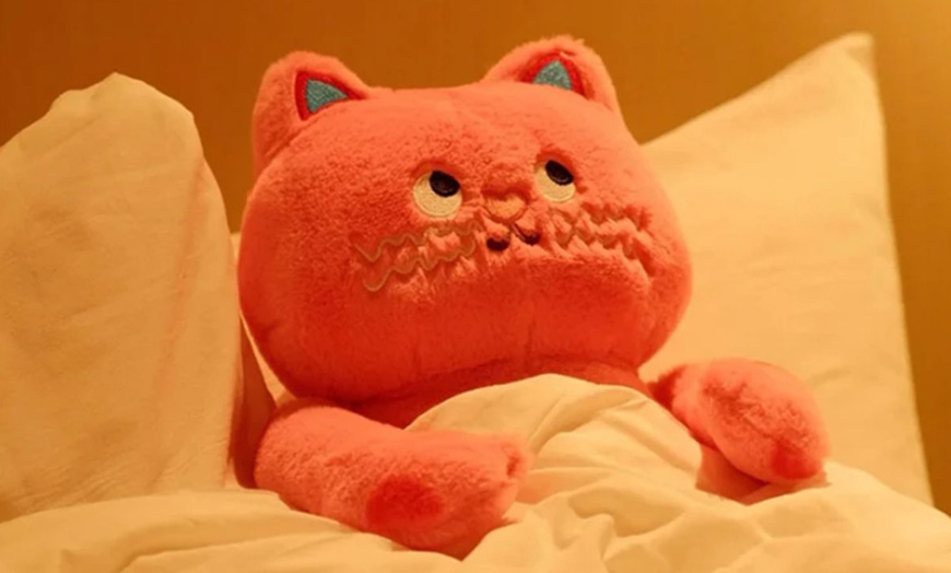 Image 11: Kawaii Spotted Cat Plush Toy