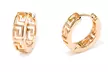 18K Gold Plated Cut-Out Huggie Earrings - Second Medium