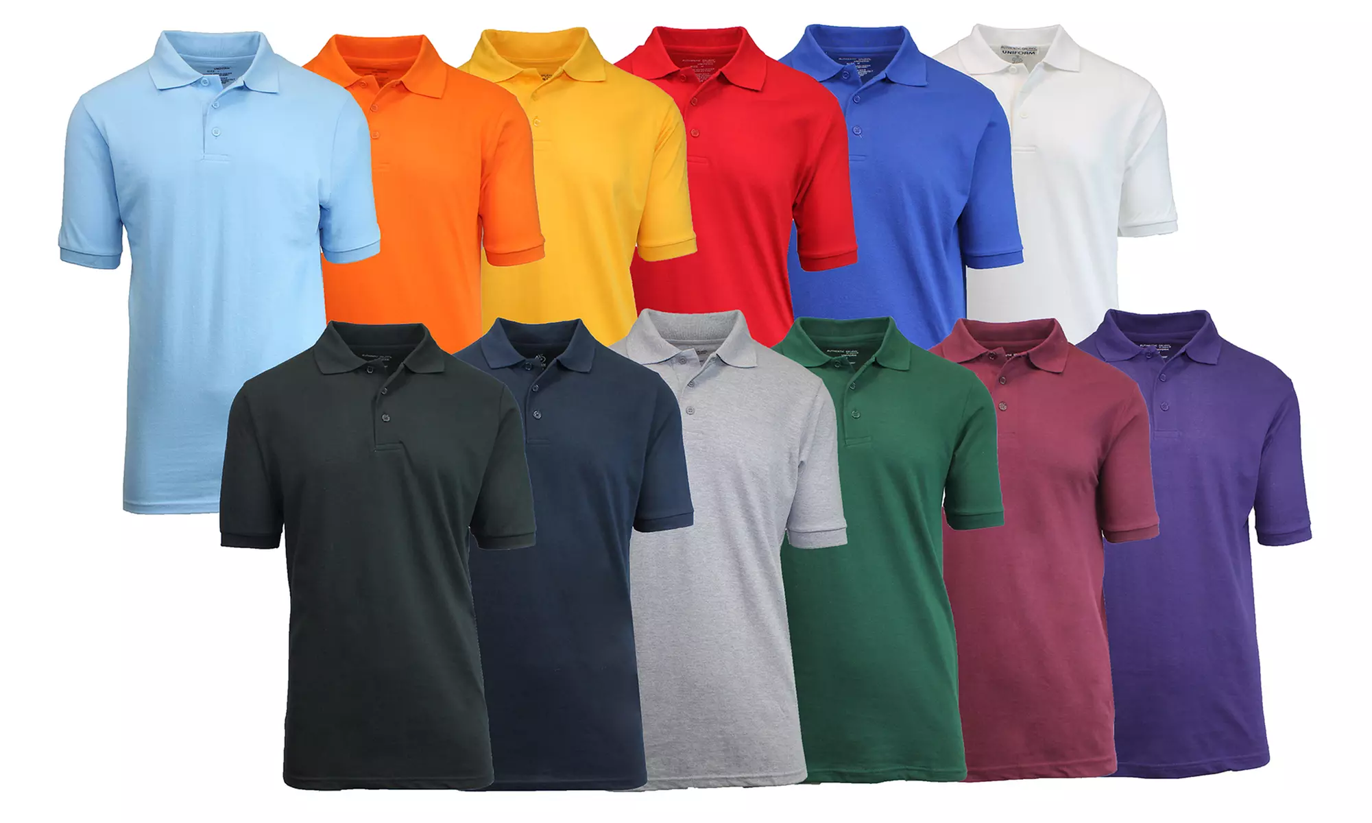 Buy 1 Get 2 Free: Short Sleeve Pique Polos - Primary Image