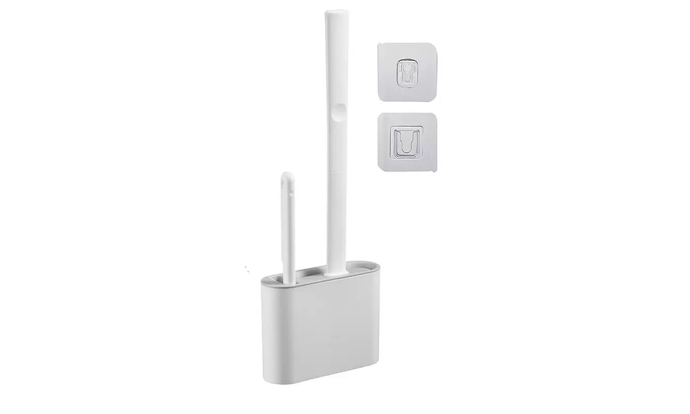 One or Two Packs of Wall-Mounted Toilet Cleaning Brush Kits
