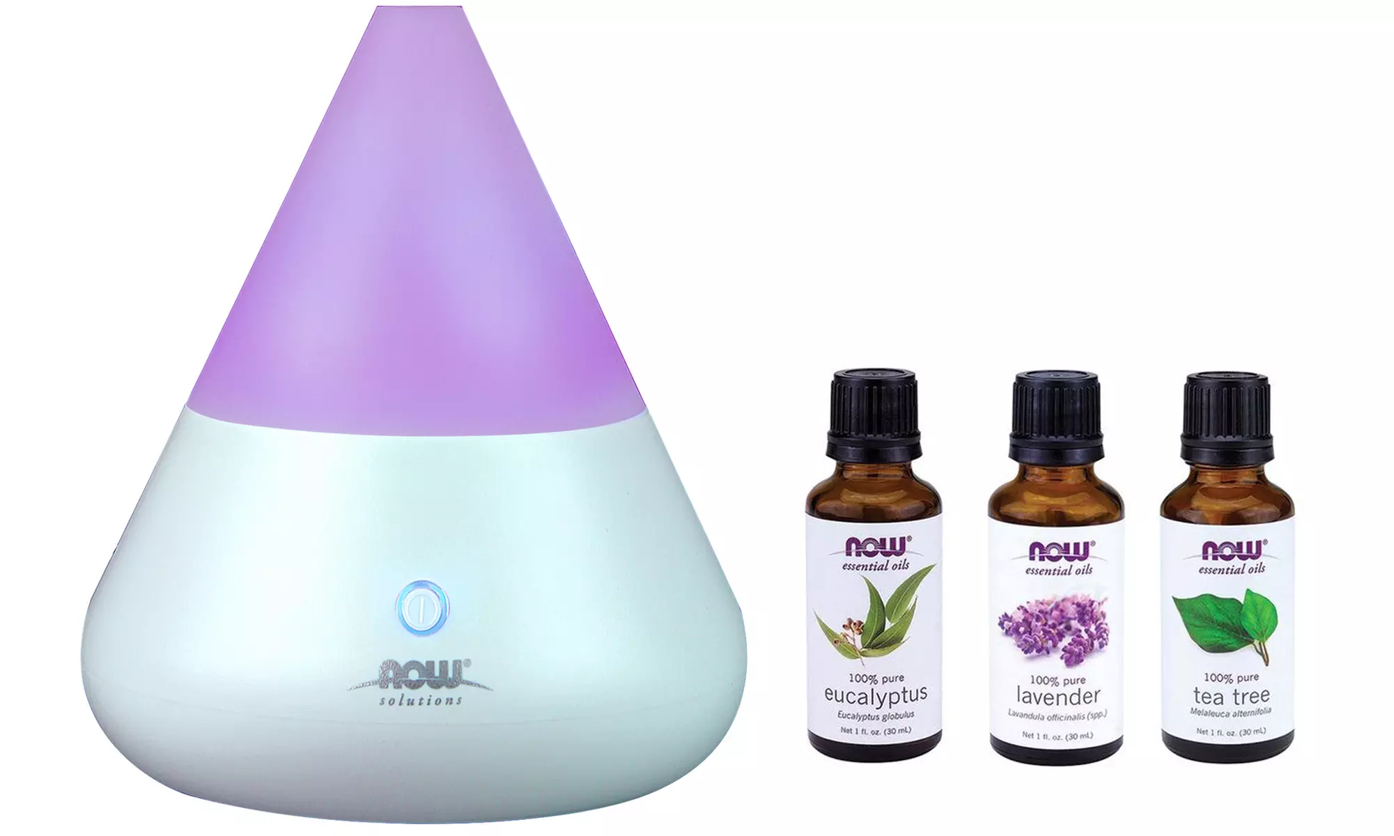 Now Solutions Ultrasonic Oil Diffuser and 3-Pack of Essential Oils - Primary Image