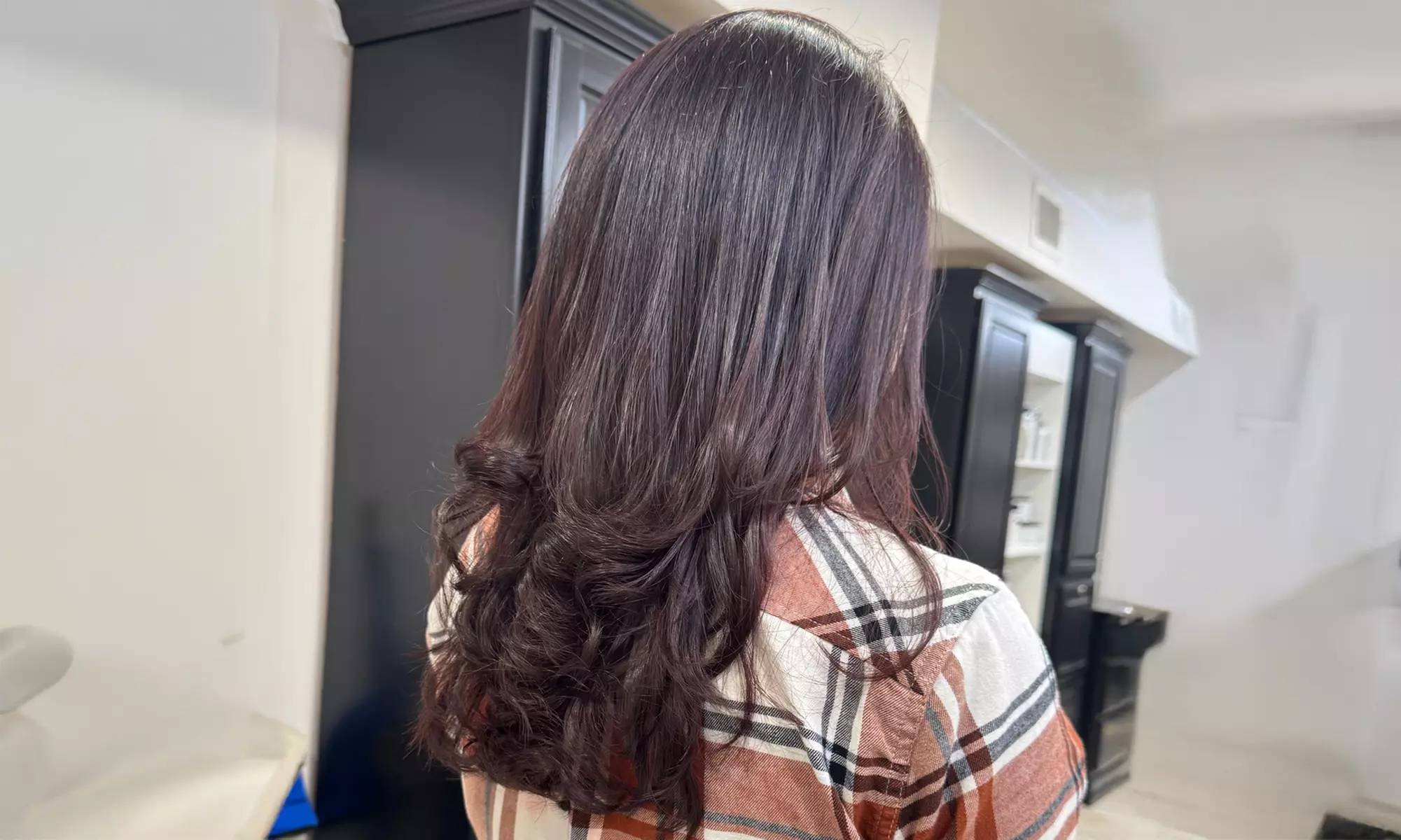 Shoulder Length Full Head Haircolor, Haircut, Deep Condition & Blowdry