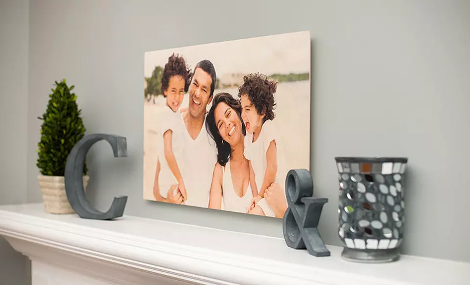 Customized Wood Photo Print from PhotoBarn (Up to 79% Off). Four Options Available. - Primary Image