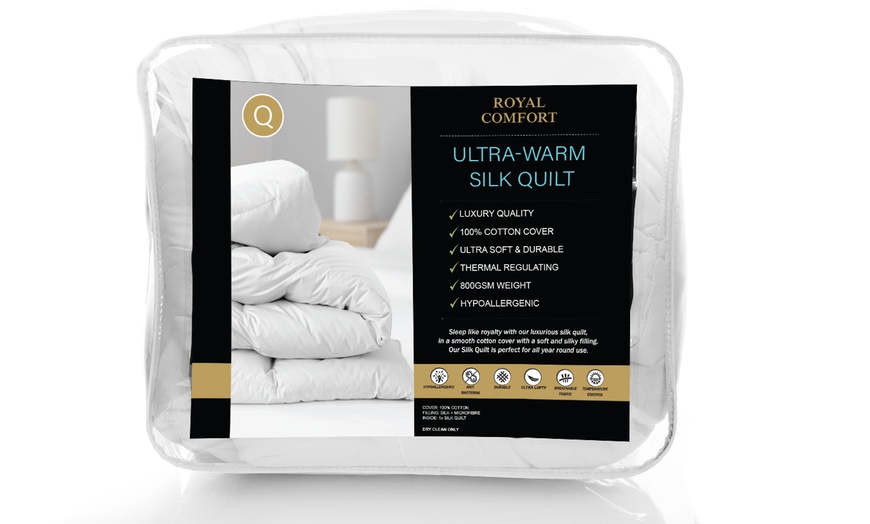 Image 10: Royal Comfort 800GSM Ultra Warm Silk Quilt