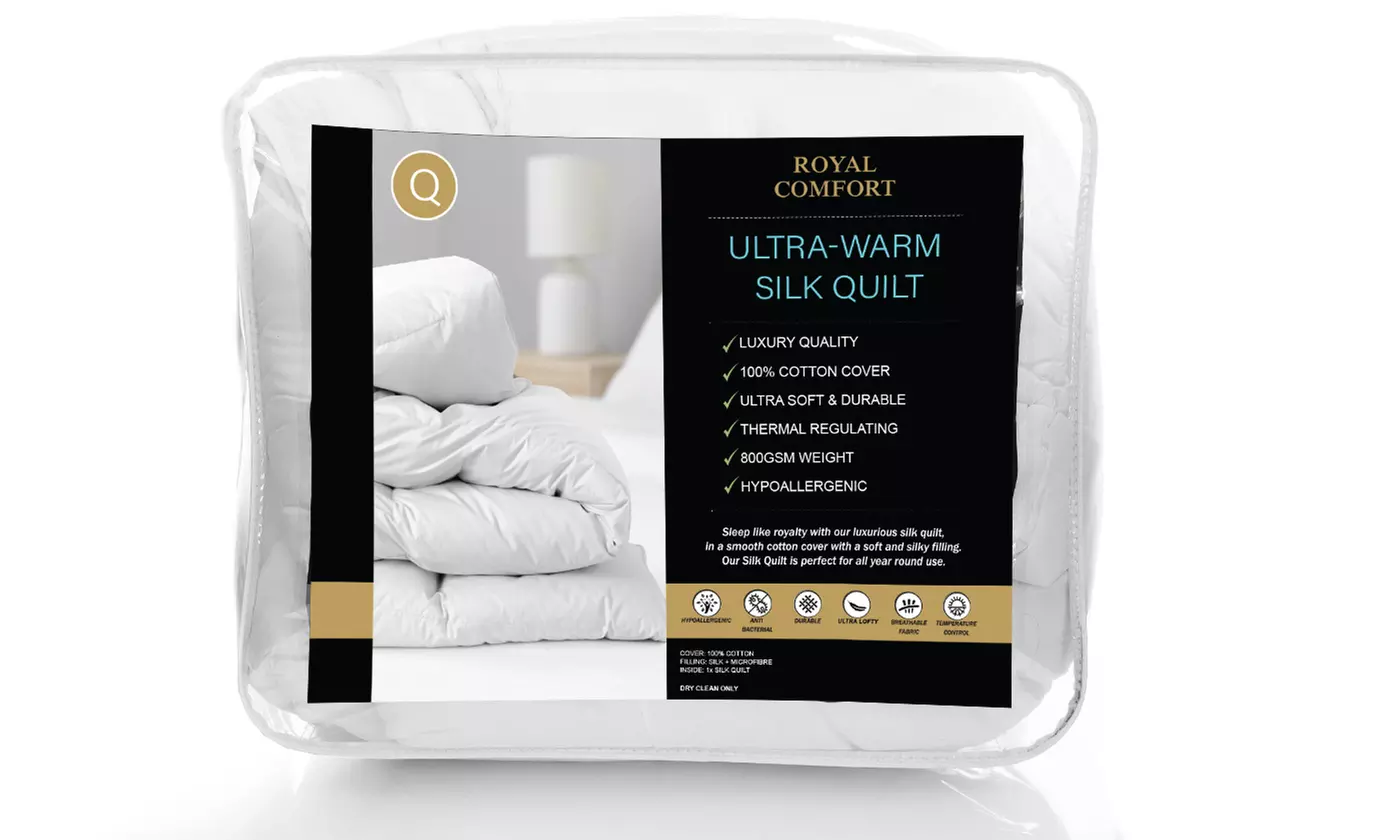 Royal Comfort 800GSM Ultra Warm Silk Quilt