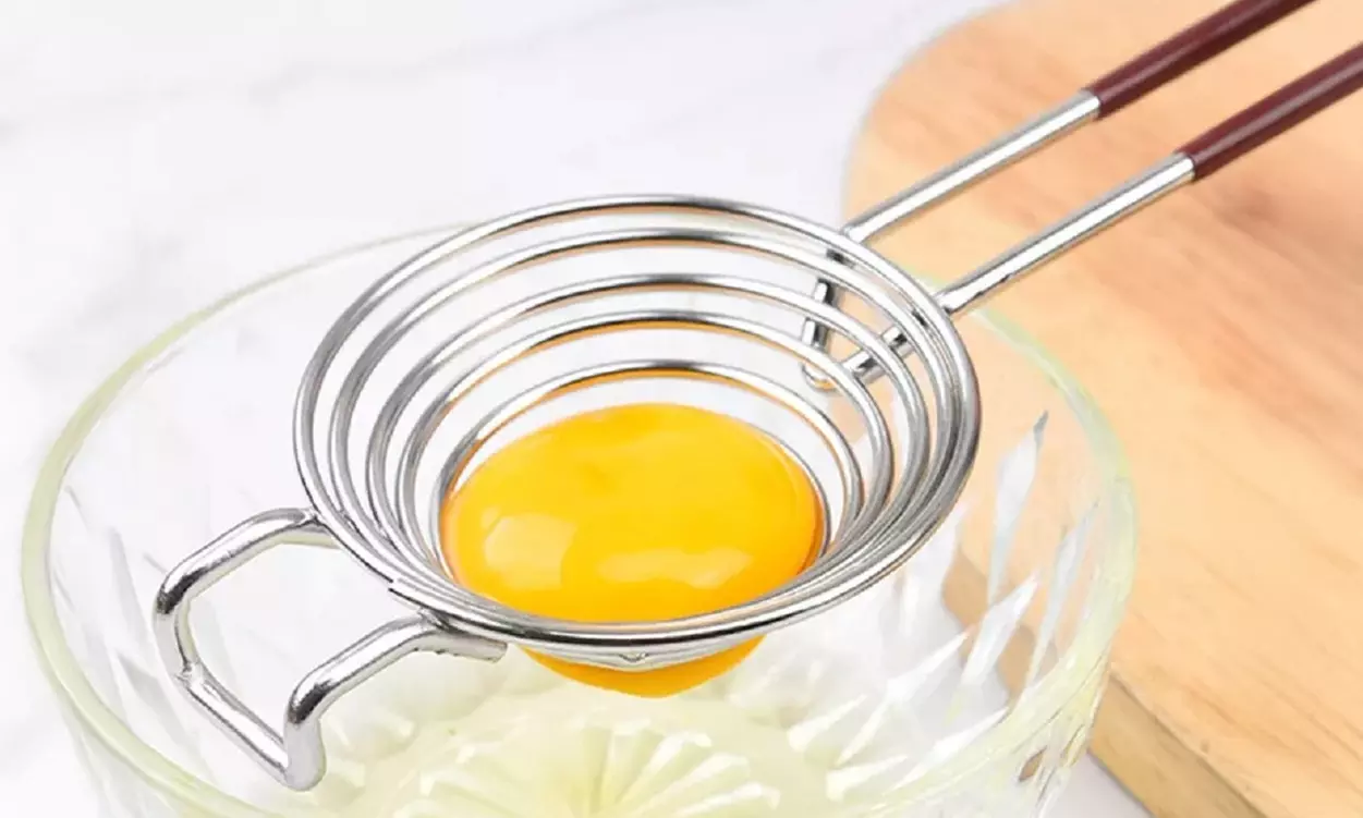 Egg Separator Stainless Steel Yolk White Separator Egg Yolk White Sifting Filter