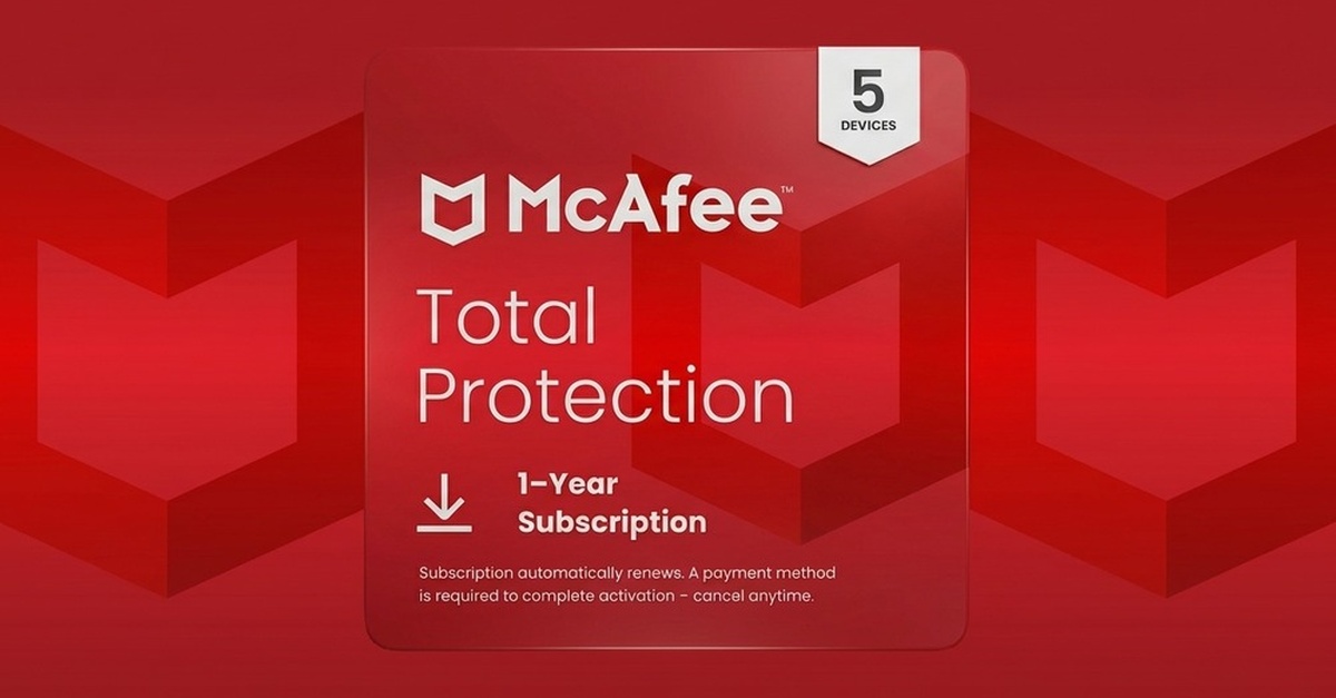 Mcafee Total Protection 2026: 1, 3 Or 5 Devices With Auto Renewal Mcafee Total Protection 2026: 1, 3 Or 5 Devices With Auto Renewal