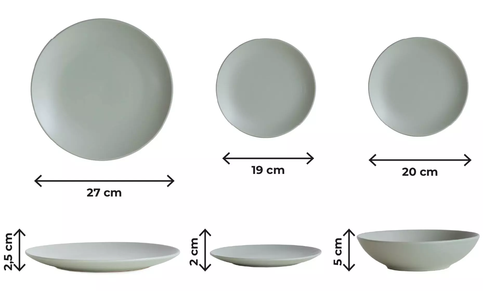 Servizio di 18 piatti in porcellana