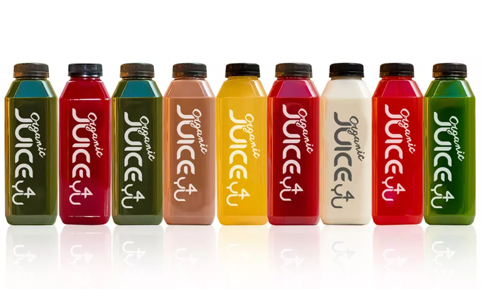 One- or Two-Day Juice Cleanse with Yoga Classes, or Two 12-Ounce Smoothies at Juice 4 Yu (Up to 49% Off) - Primary Image