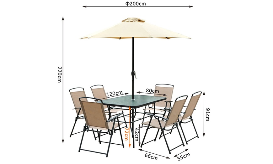 Image 13: Outsunny Outdoor Dining Set