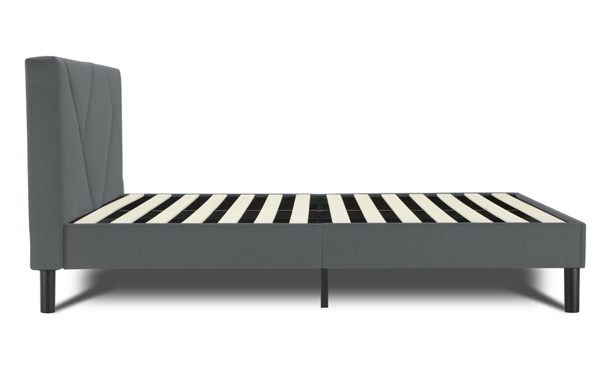 Image 23: Lit design rembourré "Ric" avec rangement intelligent