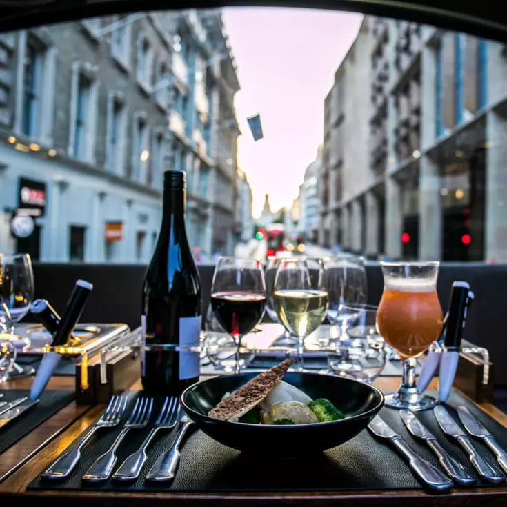 NYC Panoramic Dining Experience: Six-Course Dinner Aboard Bustronome