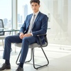 Image 7: HomCom Ergonomic Meeting Chair with Mesh Back Support
