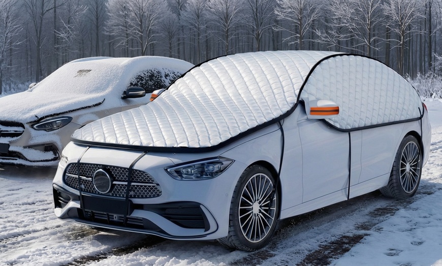 Image 5: All-Season Car Windshield Sun Shade Cover, UV and Weather Protection