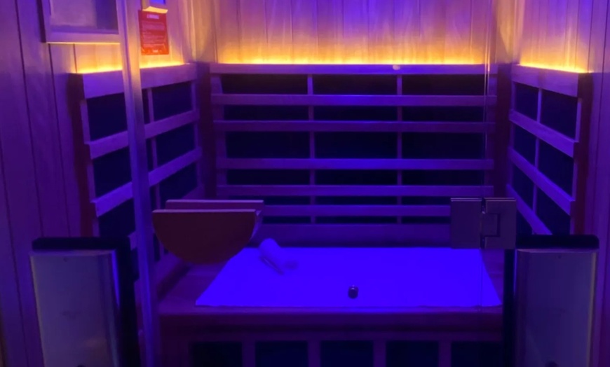 Image 7: Relax with One or Three 45-Min Infrared Sauna Sessions + Chromotherapy