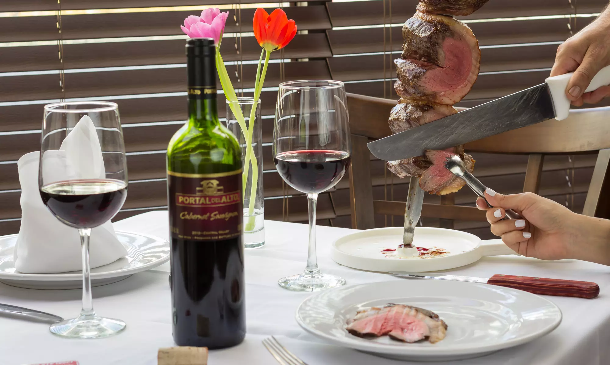 All-You-Can-Eat Brazilian Steak Dinner with Wine at Steak Brasil Churrascaria (Up to 39% Off)  - Primary Image