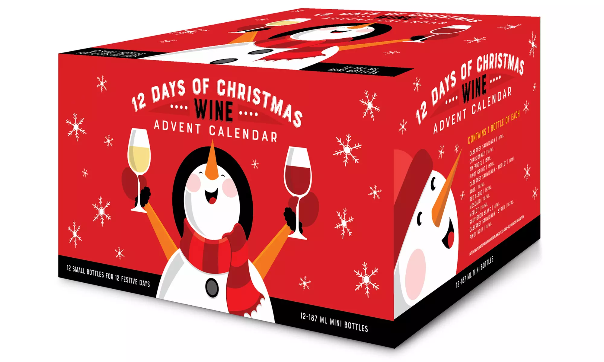 The Ultimate Holiday Wine Advent Calendar: 12 or 24 Mini Bottles
