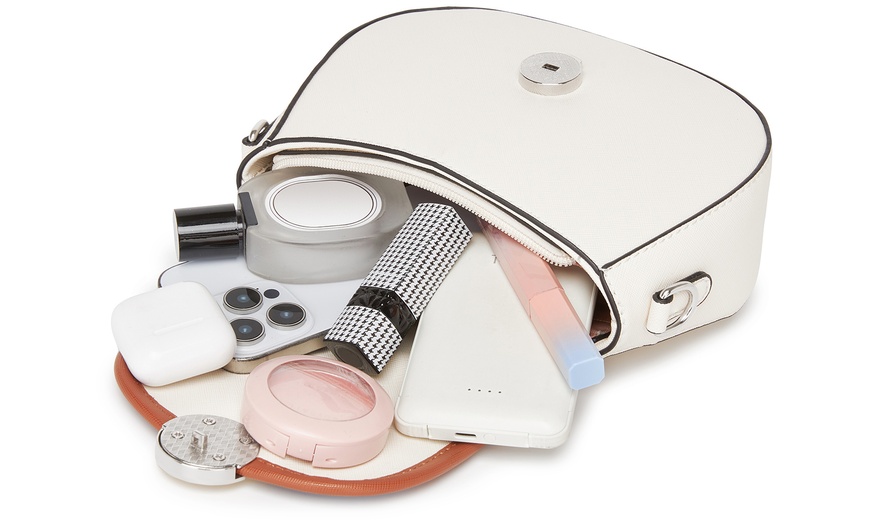 Image 5: Miss Lulu Women’s Crossbody Bag with Flap and Adjustable Strap