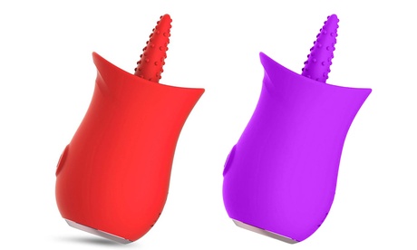 Tongue Licking Vibrator with G Spot Vibrator Adult Stimulator Sex Toy Red