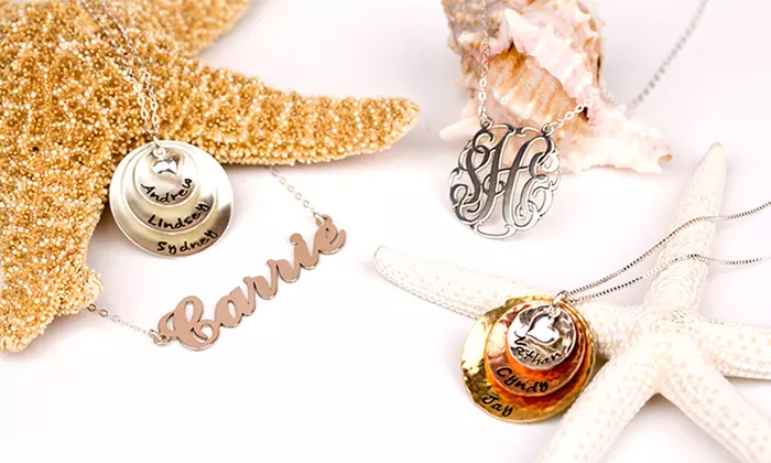 Personalized Jewelry from AJ's Collection (Up to 55% Off). Three Options Available. - Primary Image