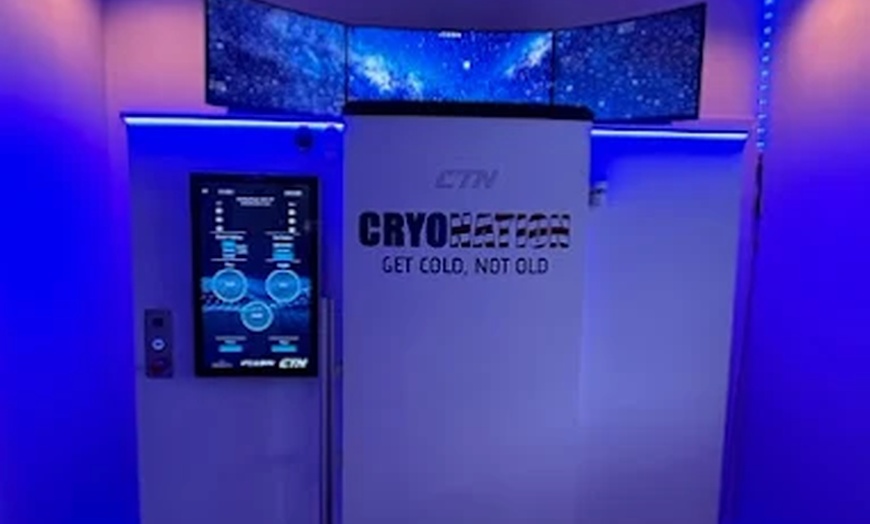 Image 4: One Cryotherapy Session with Optional Massage Table or Leg Compression