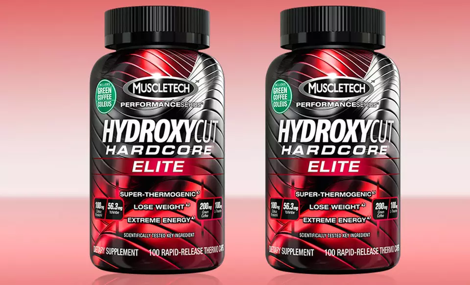 2 Bottles of Hydroxycut Hardcore Elite Series (100 Capsules) - Primary Image