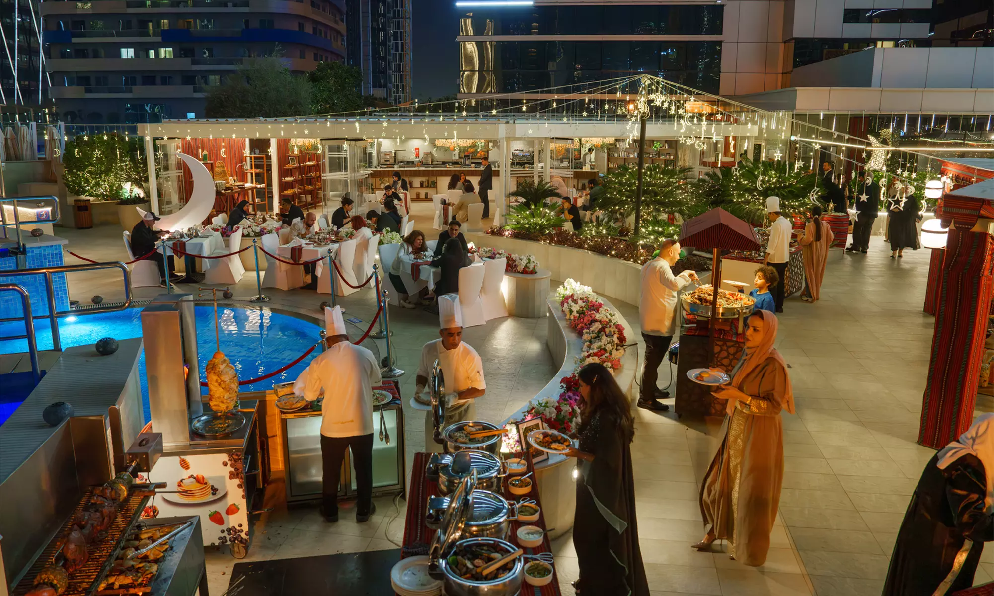 5* Iftar Buffet w/ Ramadan Beverages for a Child or Up to 4 Adults at Mövenpick Downtown Dubai (Up to 27% Off) - Primary Image