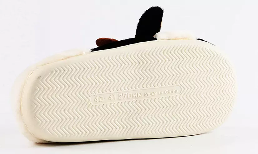 Winter Warm Cozy Fuzzy Plush Cartoon Cotton Cute Cow Indoor Outdoor Slippers