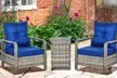 Outsunny 3-Piece Rattan Effect Bistro Set - Image 2