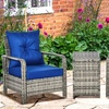 Image 2: Outsunny 3-Piece Rattan Effect Bistro Set
