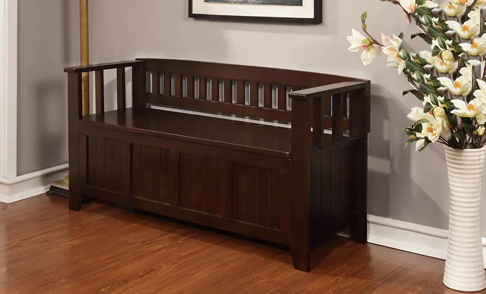 Simpli Home Entryway Storage Bench. Multiple Styles Available from $144.99–$149.99. Free Returns. - Primary Image