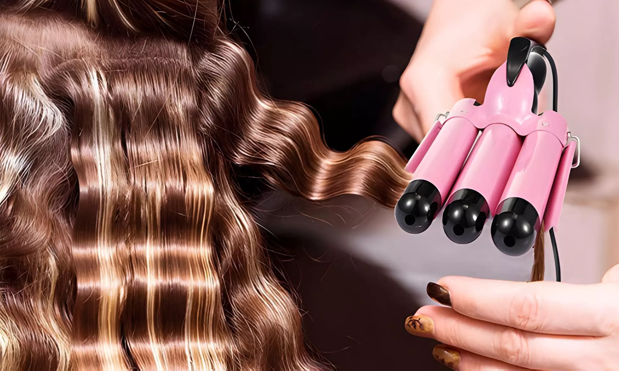 Piastra per capelli professionale ad onde