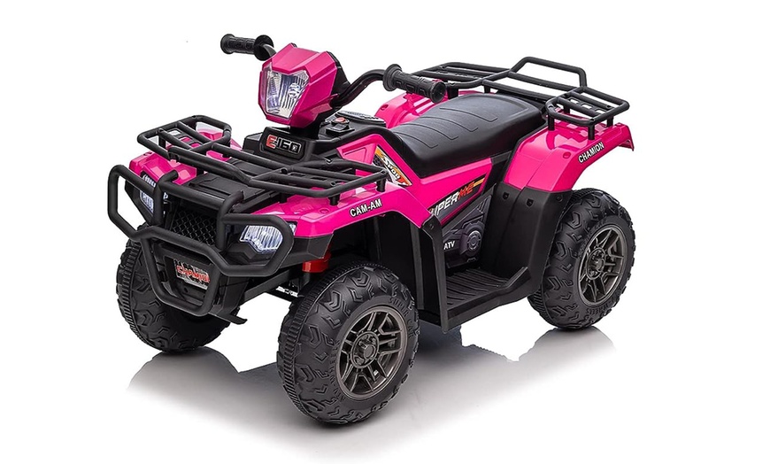 Image 3: HomCom Electric Ride-On Quad Bike for Kids