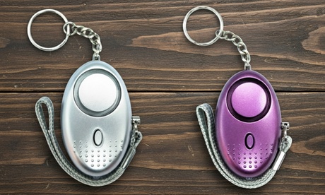 2-Pack Personal Security Alarm Keychain with LED Light