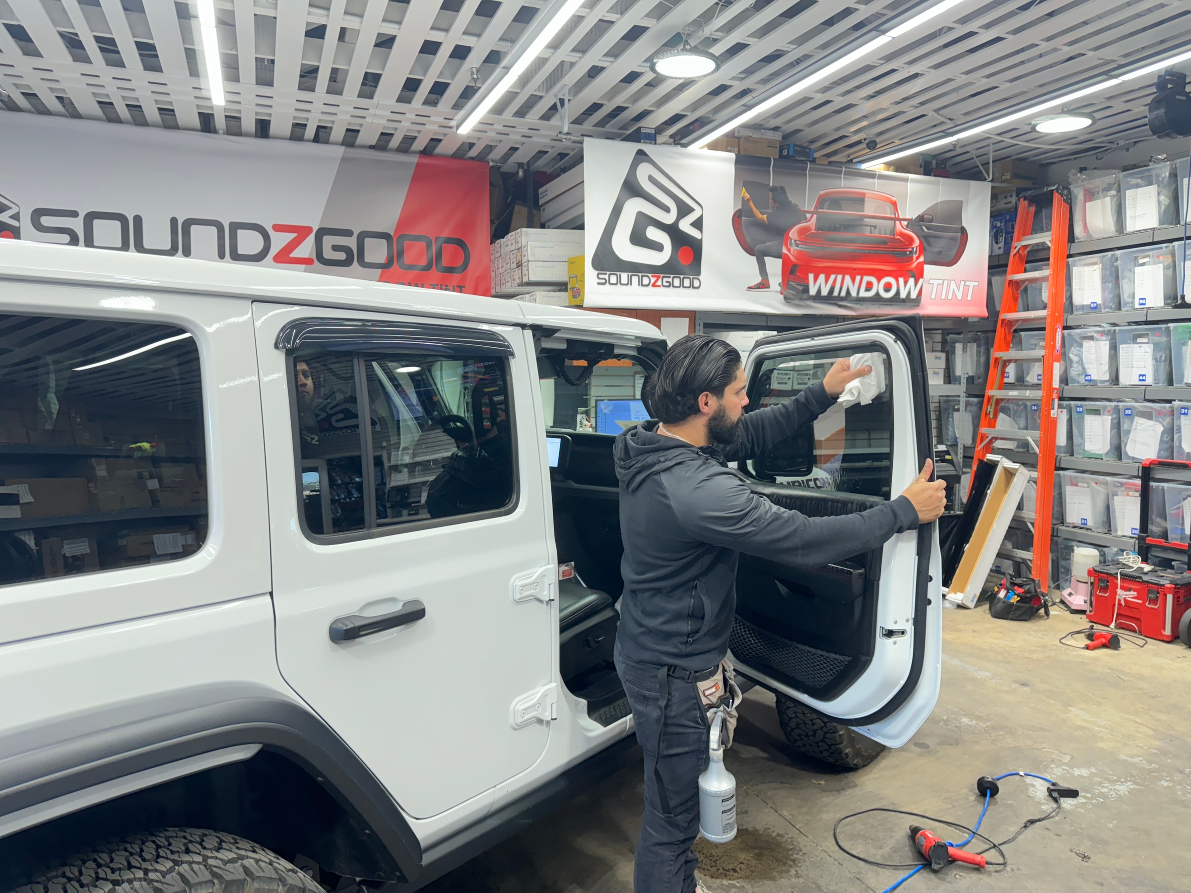 Window tinting for rear and front windows