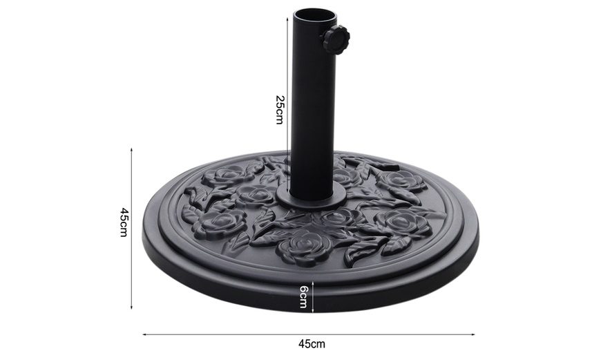 Image 10: Rotatable Solar Lighting Garden Umbrella with Fillable Base