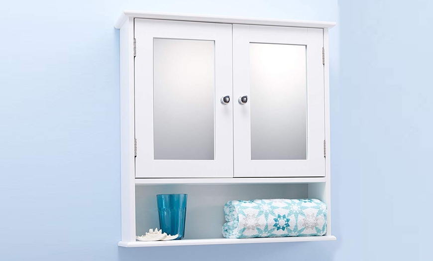 Image 1: Double-Door Bathroom Cabinet