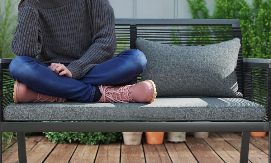 Image 5: Outsunny Four-Piece Rattan-Effect Outdoor Furniture Set