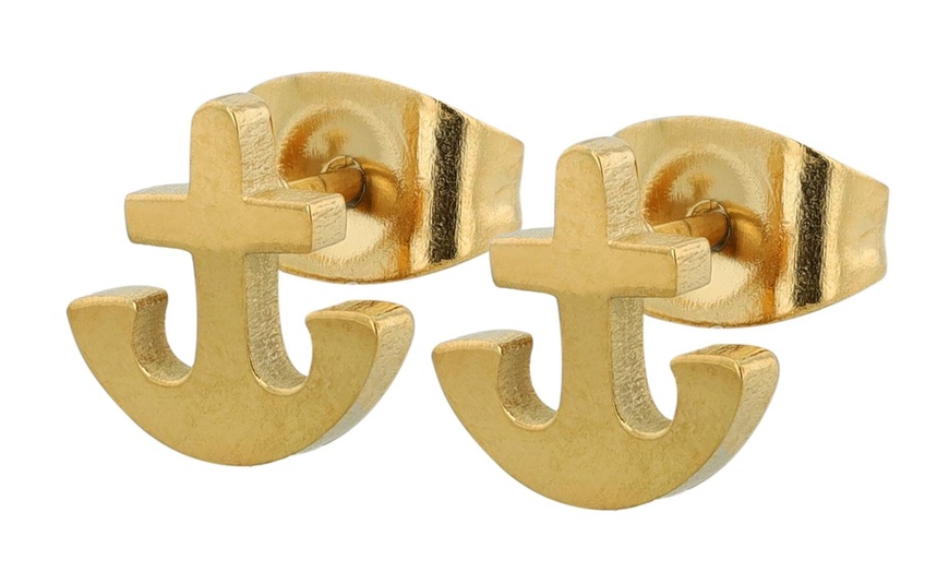 Image 58: Akzent Edelstahl-Ohrstecker für Damen